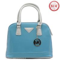 michael kors glad leer medium blauw bakken Portemonnee Klein 4itb7632